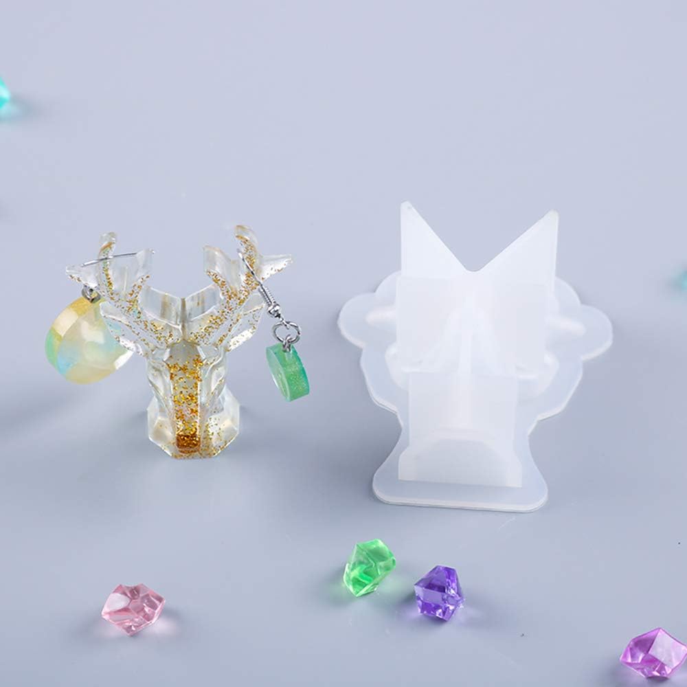 2pieces Christmas Antler Silicone Mold DIY Epoxy Gel Mold For Creative Ornaments Silicone Molds