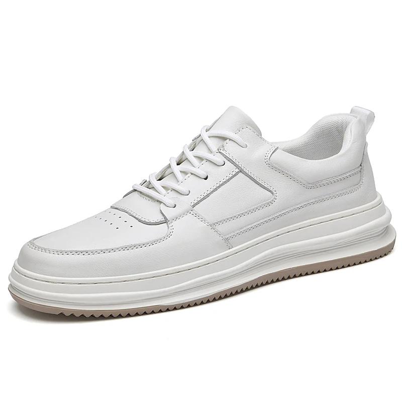 Men Genuine Leather Casual Shoes Flat Skate Shoes New Men Comfortable Fashion Casual Shoes Comfortable Men Shoe