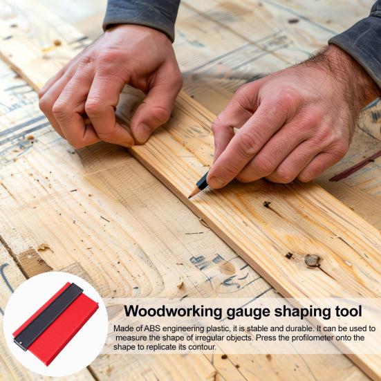 Contour Gauge Compact Design Portable Multipurpose Profile Copy Contour Gauge Standard Pipe Tile Wood Laminate Measuring Tool