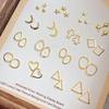 100pcs Alloy Star/Moon 3d Nail Art Charms Gold Flatback Love/Cross/Geometric Nails Decorations Manicure Supplies