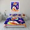 Colorful Narwhal Fantasy Theme Bedding Set Exquisite Three-Piece Bedding Set Gift For Kids And Adults