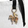 Rhinestone Horse Keychain Sparkling Animal Charm Key Chain Zinc Alloy Key Ring Pendant Handbags Wallet Accessories