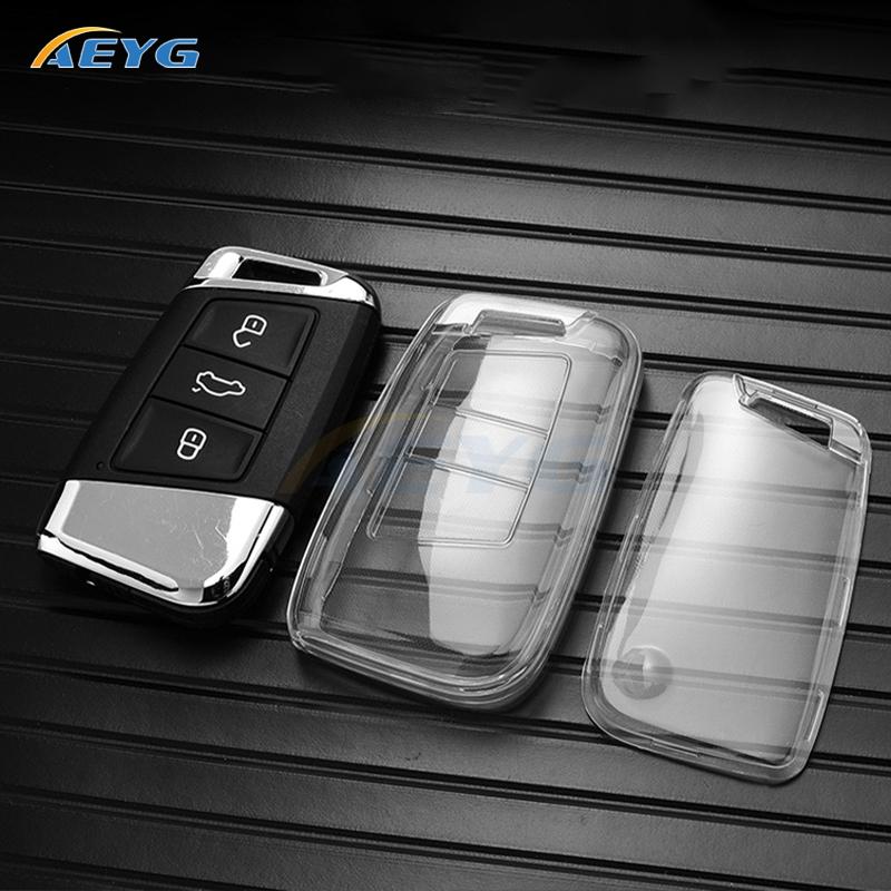 Tpu Car Remote Key Case Cover For Vw Volkseagen Passat B8 Magotan For Skoda Superb A7 Kodiaq Seat Key Chain Accessories