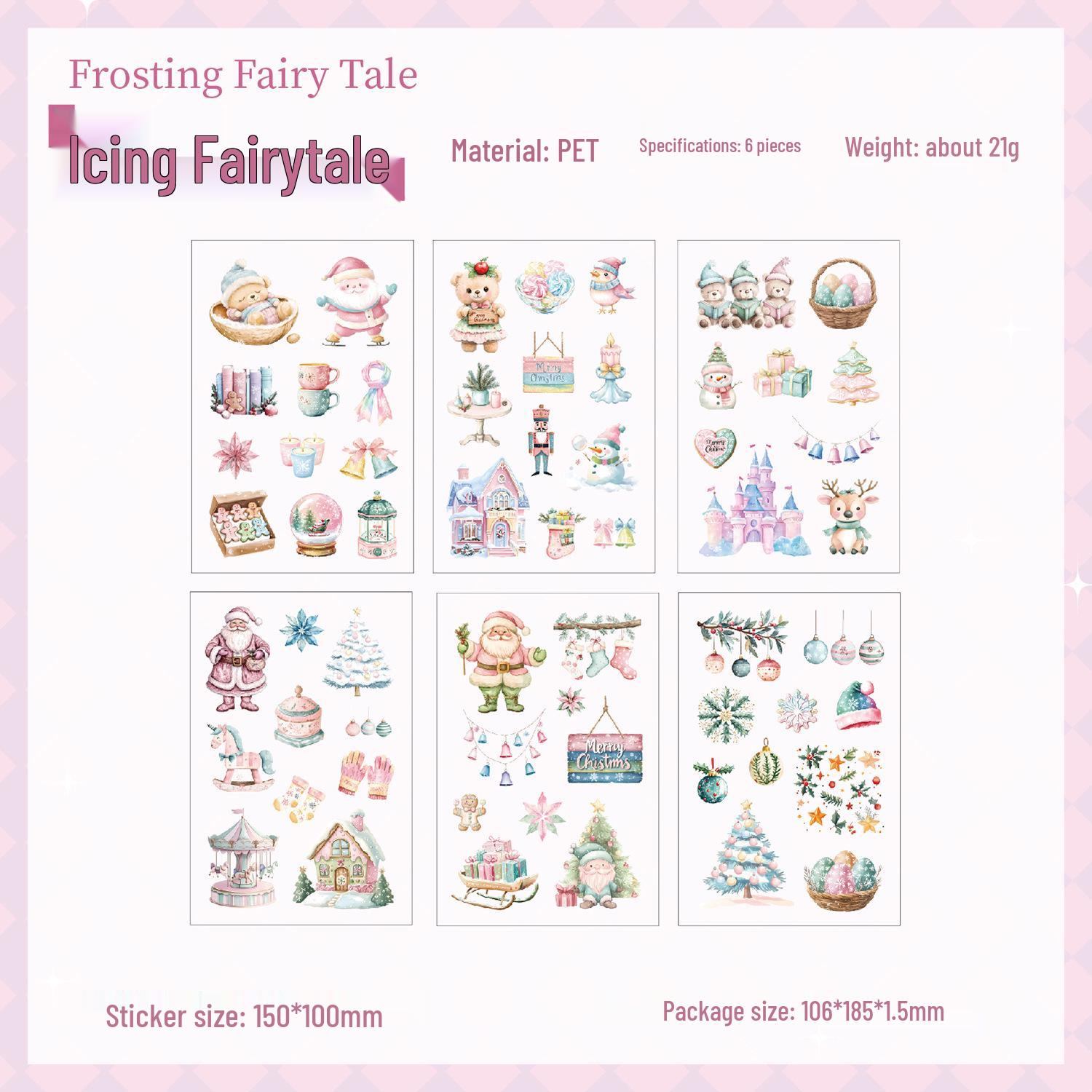 Snowy Night Stickers: Christmas Scenery & Winter DIY Decorations