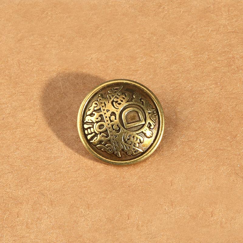 

10 шт. круглых металлических пуговиц для мужской и женской одежды, куртки, пальто, ретро-пуговицы, универсальный костюм, свитер, аксессуары премиум-класса 23Mm gold