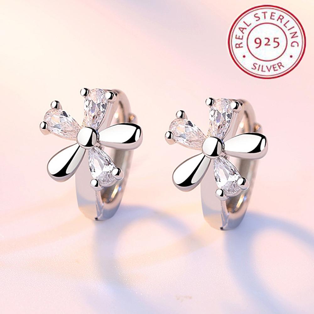 

925 Sterling Silver New Jewelry Shambhala Luxury Zirconia Female Popular Original Brand of High-end Vintage Stud Earrings