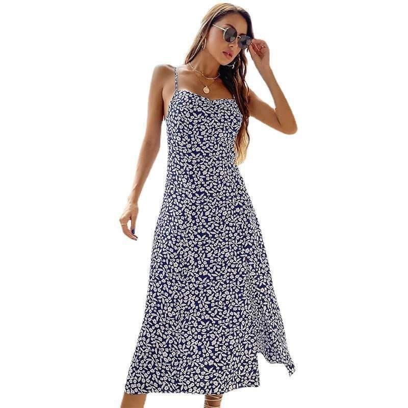 Summer New Floral Slip Ress Slimfit Slit Ress Womens Cloth
