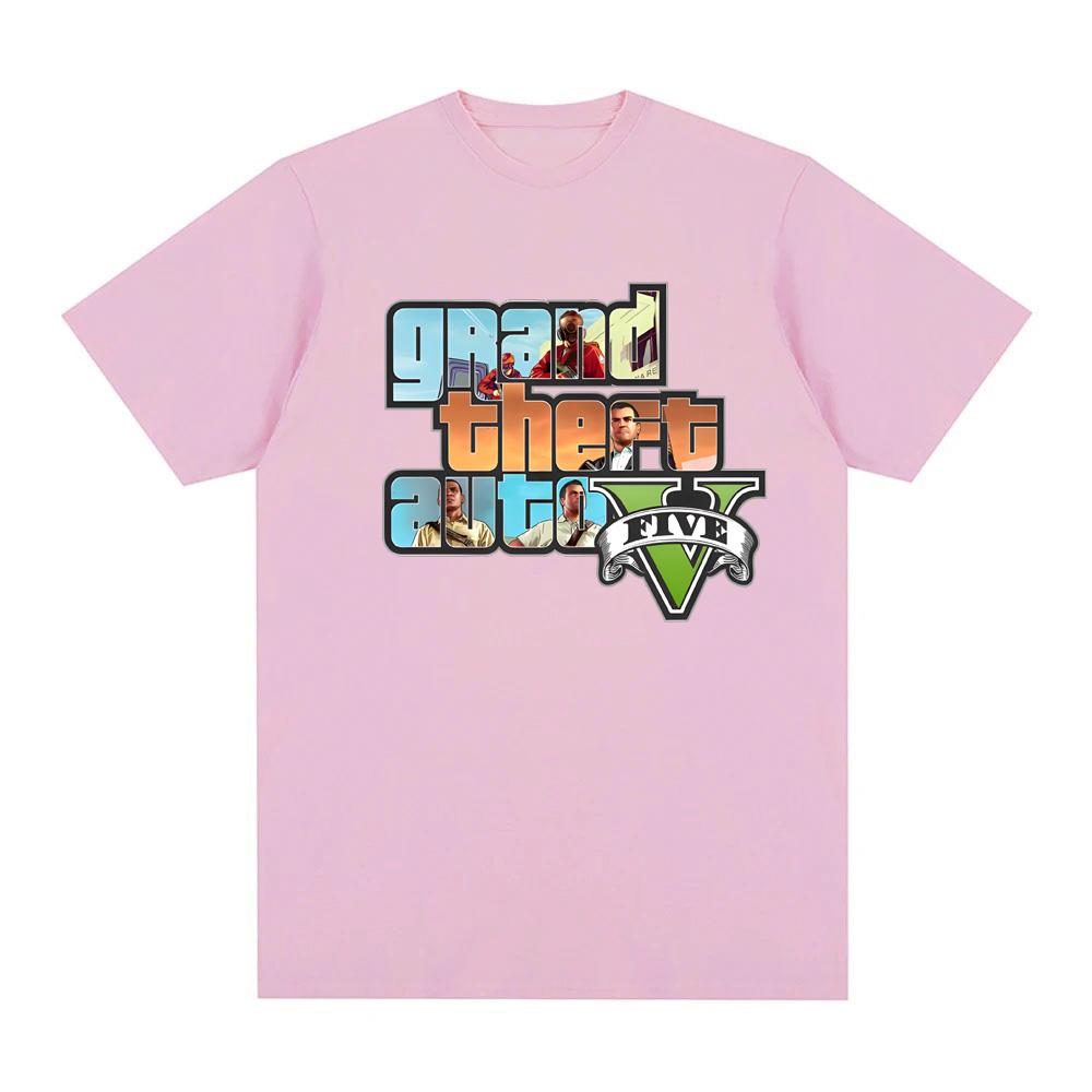 Summer Grand Theft Auto V Game Graphic Printing T-shirts Men/Women's Unisex 100% Cotton Tees Harajuku Comfortable Tops