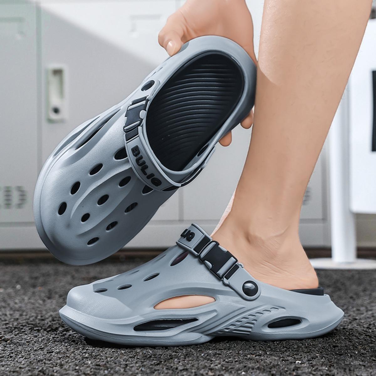 

Мужские, Дышащая обувь, Тапочки, Удобные, Легкие, Сандалии, Повседневная обувь, Унисекс 40-41 серый