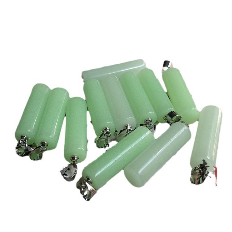 Glowing Luminous Cylinder Pendant Necklace - Fluorescent Night Pearl Jewelry Gift