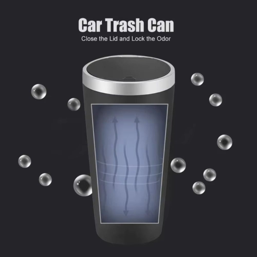 Dustbin Car Garbage Bin Click Open Cover Desktop Trash Can Dust Case Holder Car Trash Can Home