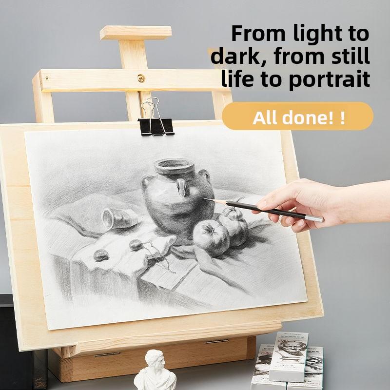 Sketch pencil set 4b8b2b pencil for art students with soft, medium and hard charcoal pencils.  charcoal pencils for drawing