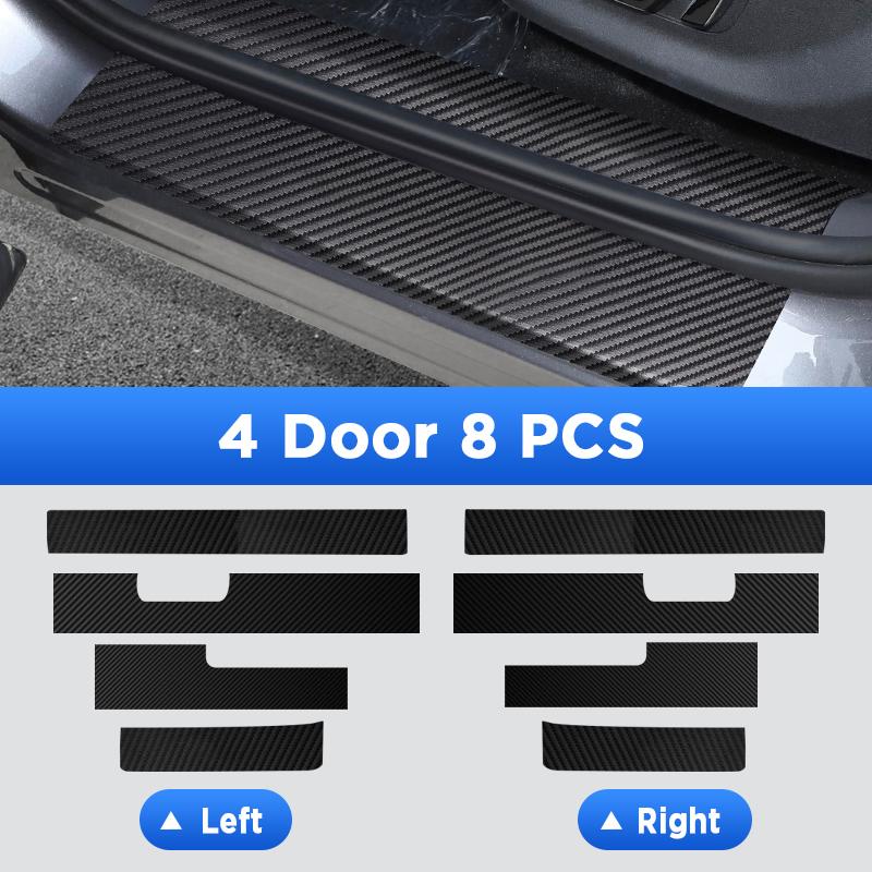 For BYD SEAGULL EV Electric 2024 2025 Auto Door Sill Pedal Carbon Fibre Texture Accessories Leather Styling Car Sticker TrimF