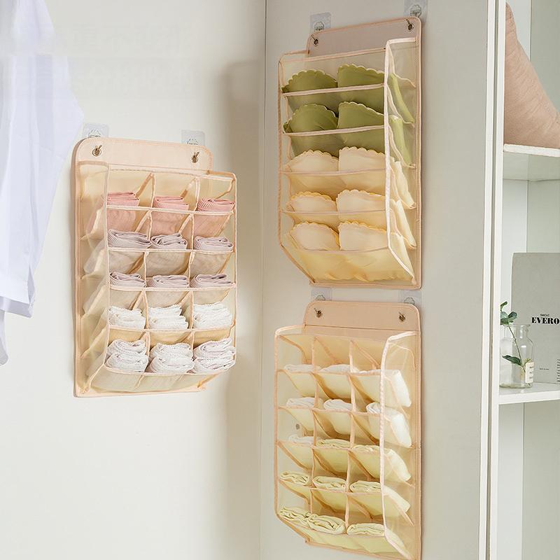 Underwear Panty Storage Hanging Bag Wall Mounted Bra Storage Organizer Rack Home Closet Organizer Storage Bags