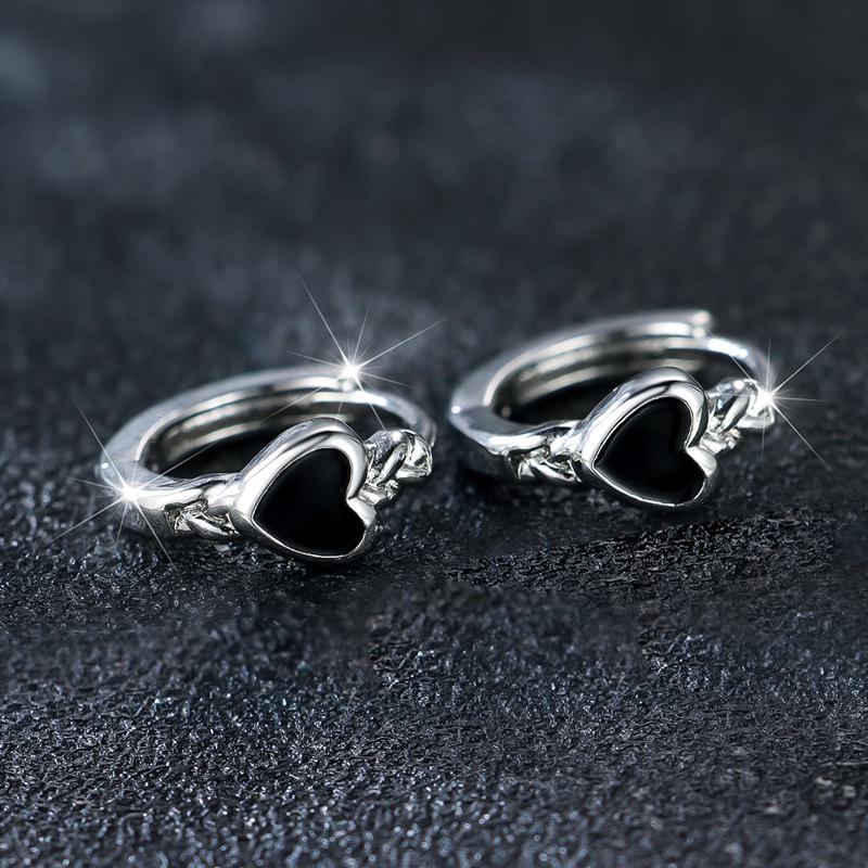 1 Pereche Cercei Hoop Email In Formă de Inimă cu Design Creativ pentru Femei Bijuterii de Modă Cadou