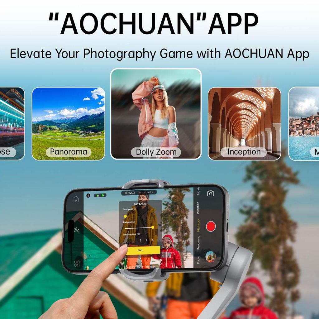 Aochuan 3 Axis Smart Handheld Gimbal Stabilizer For iPhone And Android Smartphone Stabilizer Smart XPro Grey