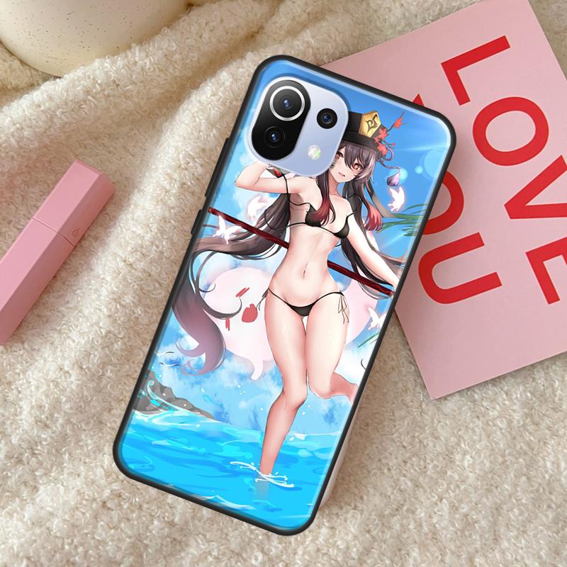 Genshin Impact Sexy Cute Girl Phone Case For Xiaomi Mi 11 Lite 12 11T Pro POCO X3 Pro X3 GT F1 F3 M3 M4 X4 Pro Cover