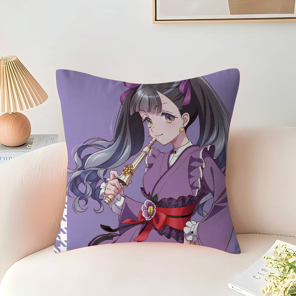 Anime M-Maebashi W-Witches Cushion Cover Inches Farmhouse Decor Home Throw Pillow Covers for Couch Decorations