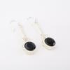 Black Onyx Gemstone 925 Sterling Silver Jewelry Handmade Dangle Earrings 1.76" EE-171-21