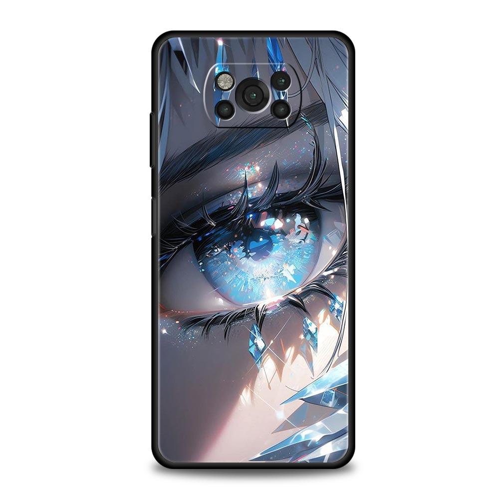 Cartoon Cute eyes art Phone Case For For Xiaomi Poco X6 X5 Pro X4 X3 NFC F5 Pro F4 F3 GT M5 M4 Pro 5G M3 C51 C50 C55 Soft Cover