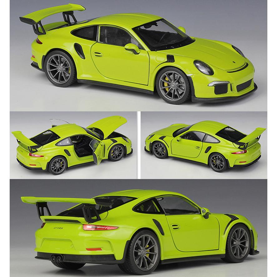 1/24 WELLY Porsche 911 GT3 RS sulamist sportauto mudel survevalu metallist mänguasja võidusõiduauto mudel High Simulation Collection, kingitus lastele