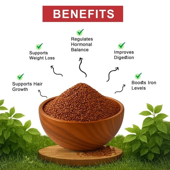 BrijBooti Semi di Halim 800 Grammi - Semi di Aliv - Semi di Halim da Mangiare - Fibre e Omega 3 - Superfood