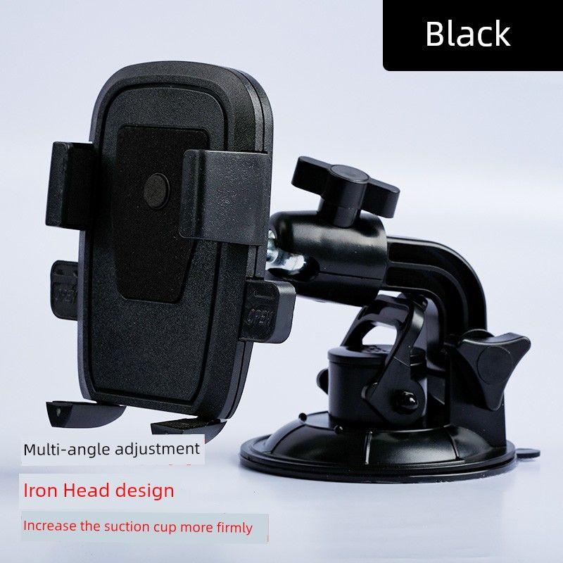 Shockproof Mobile Phone Car Mount with Suction Cup for Car Windshield, Suitable for Large Trucks and Excavators Excavator Truck Phone Holder - Black