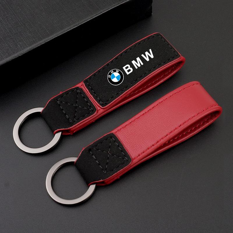 Fashion Luxury Car Key Chain Suede Leather Keychain Keyring for BMW Performance E36 E39 E46 E53 E90 M3 M5 X1 X3 X5 X6 X7 G20 G38 djbf00