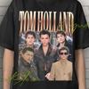 Maglietta Bootleg Vintage di Tom Holland Anni '90 Retro per Fan Casual Vintage Versatile Designer Abbigliamento Elasticizzato