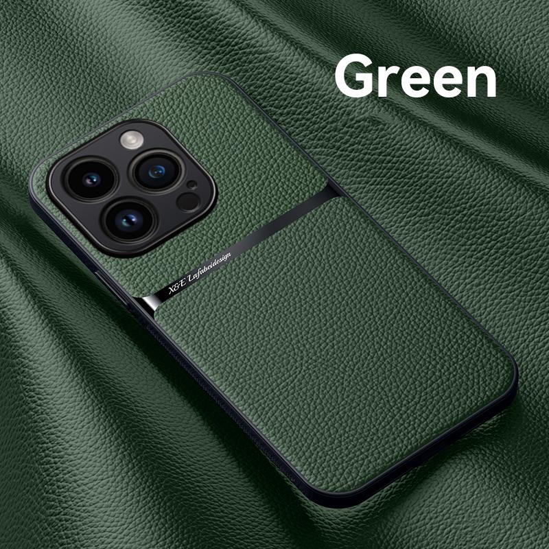 Luxury Magnetic Leather Solid Color Phone Case For iPhone 15 Pro Max Shockproof Back Cover For iPhone 14 13 12 11 Pro Max Plus