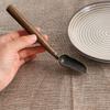 Easy Clean Tin Zinc Zinc Alloy Household Wooden Handle Tea Tool Tableware Tea Shovel Teaspoons Coffee Scoops
