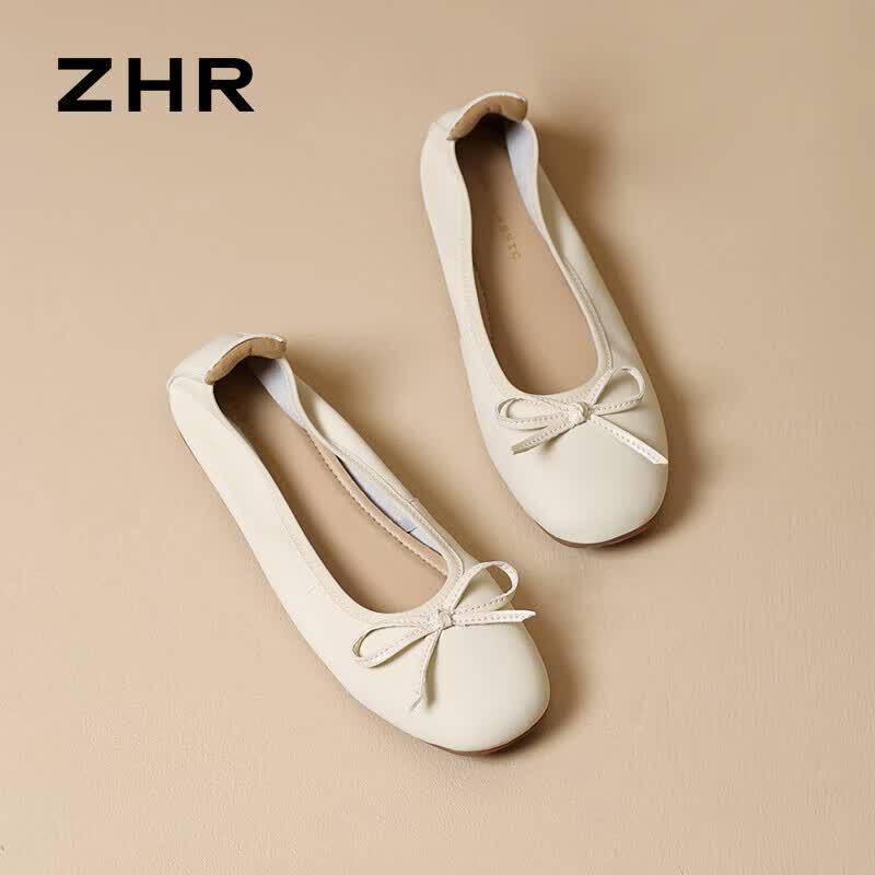 ZHR Women's French Style Flat Slip-On Shoes BK105