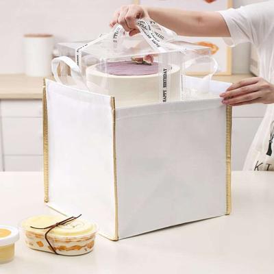 Portable Aluminum Foil Foldable Delivery Bag Cake Insulation Bag Thermal Box Cooler Bag