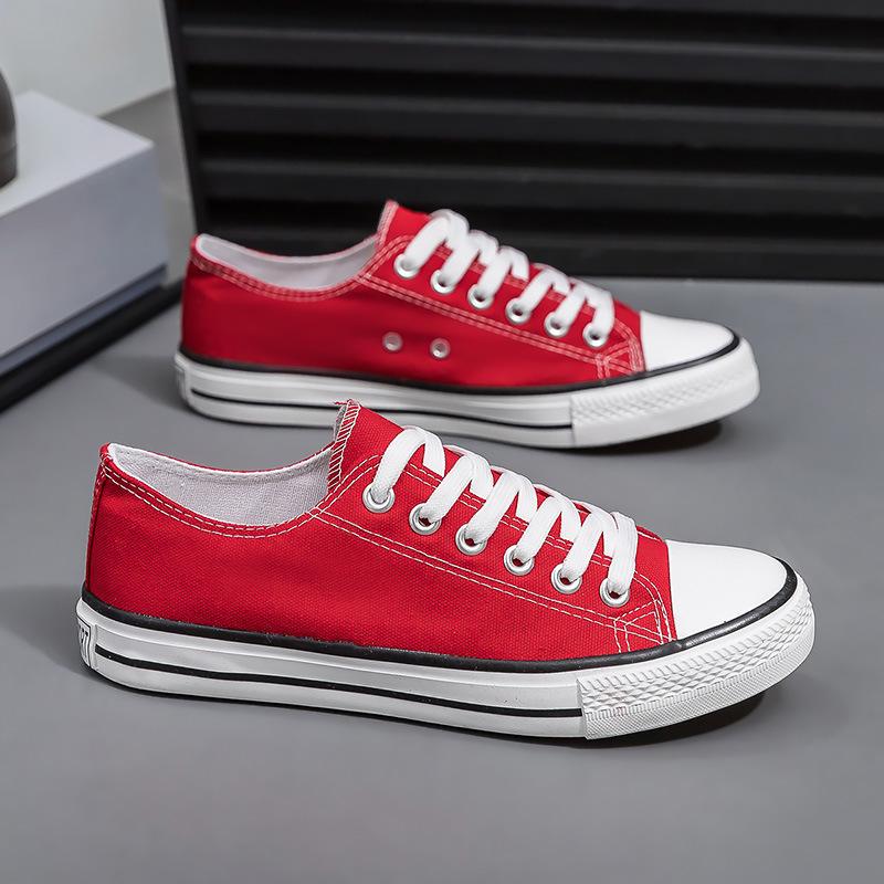 Large size men's shoes spring low-top couple canvas shoes casual shoes sports board shoes vulcanized shoes flat shoes