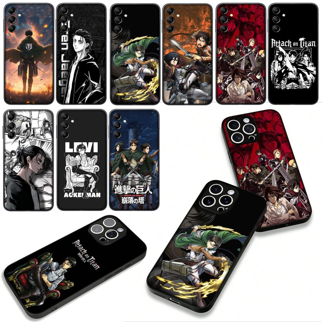 For Samsung Galaxy A36 A17 A26 A07 A35 A54 A53 A13 A33 A34 S8 S9 S20 S21 FE S10 Plus Case Levi Attacks Jaeger On Titan Eren