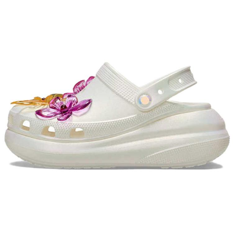 Crocs Женские Белые EVA Круглый Носок Платформа Дышащие Уличные Сабо 211629-100 36-37