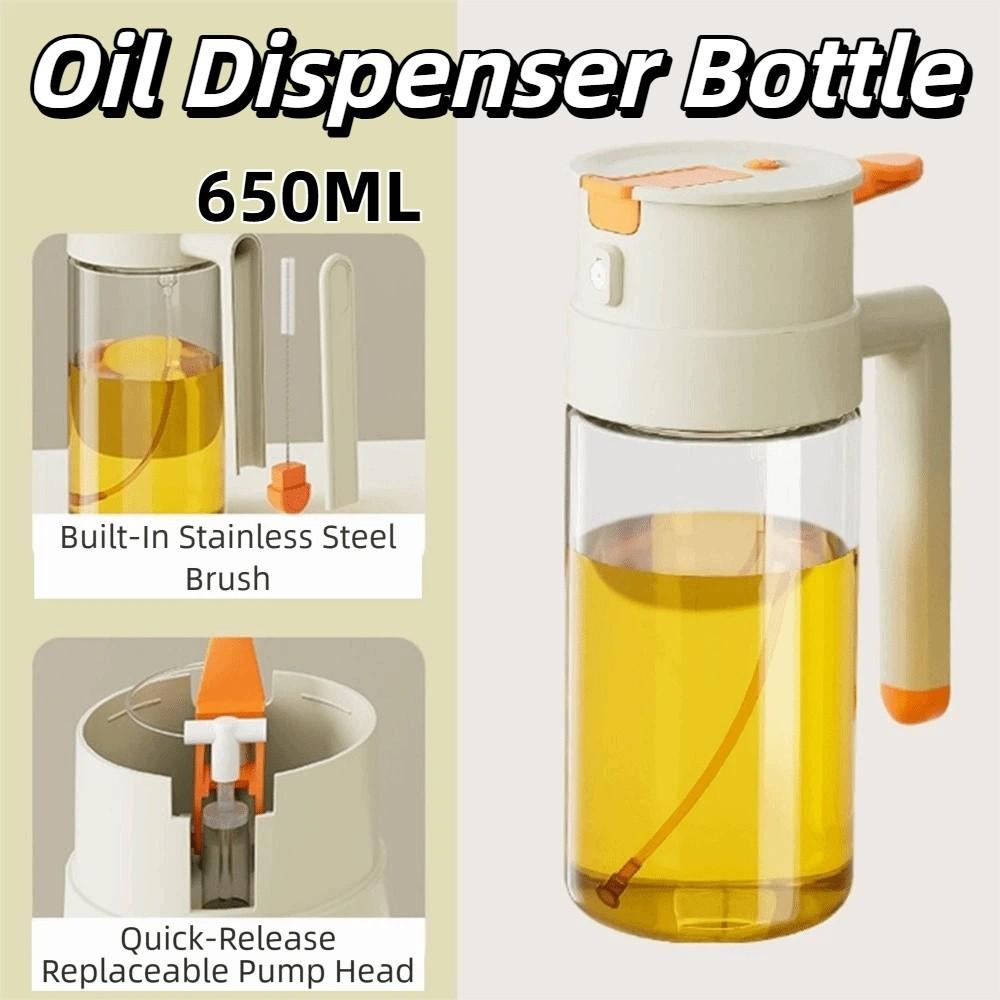 Leak-proof Oil Sprayer Dispenser 650ML Glass Oil Sprayer Kitchen Spray Container  BBQ Tool