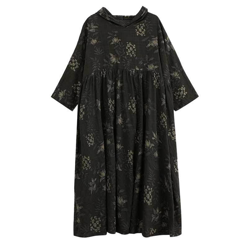 Summer Hooded Dress Plus Size