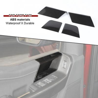 Garnitures de Panneau de Porte Avant Arrière en Fibre de Carbone Décorations pour Ford F150 +