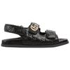 Gucci Wmns Double G Sandal 'Black' Women's 816625 AAEGP 1000