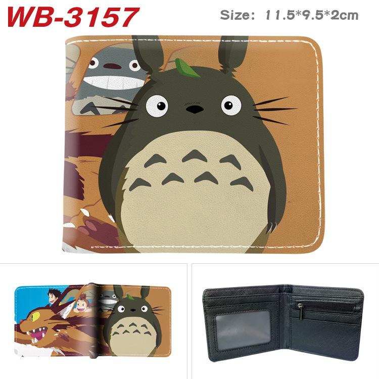 Studio Ghibli Mój sąsiad Totoro Portmonetka Anime Pełnokolorowy Nadruk Krótki Portfel na Karty Uroczy Kreskówkowy Skórzany Puzderko Różowy