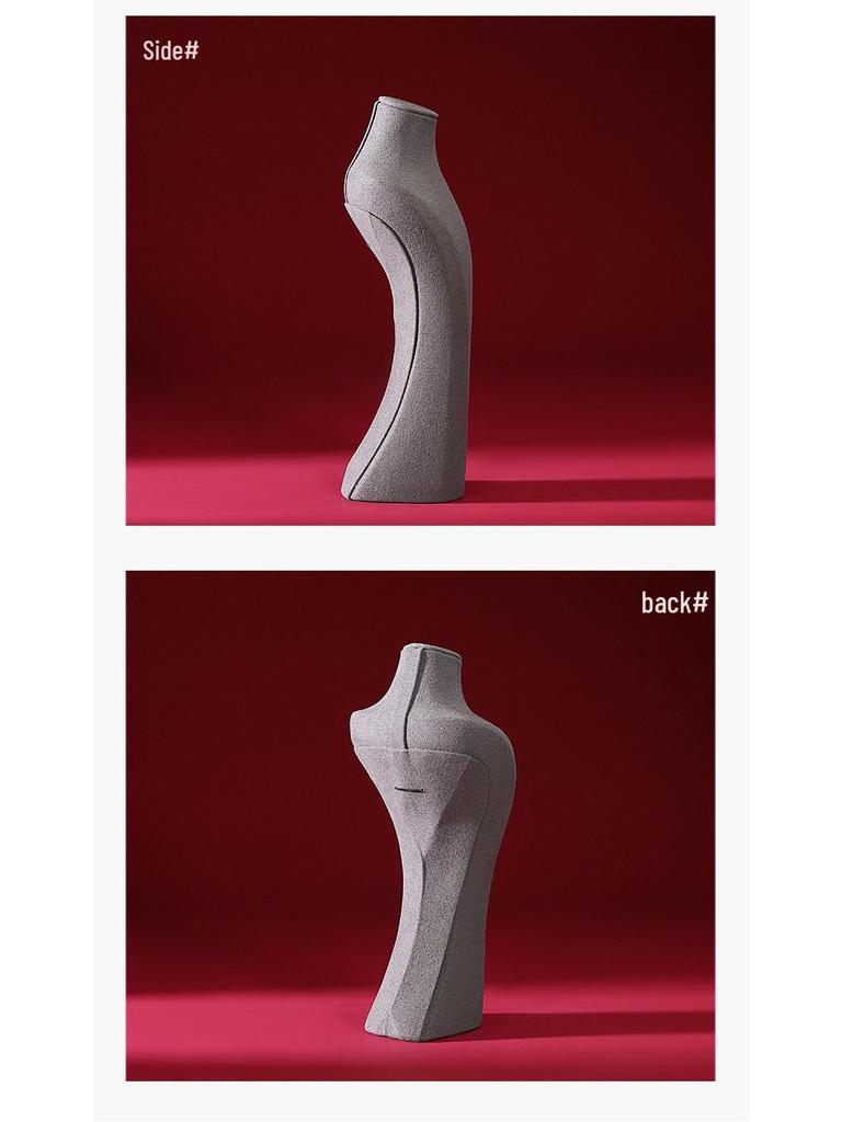 Hongtai Luxury Microfiber Necklace Display Stand - Mannequin Jewelry Prop
