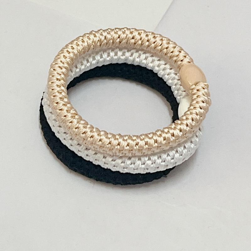 3 Stück/Set Damen Mode Golddraht Haargummis Elastische Spiralhaargummis Für Mädchen Haarspangen Scrunchie-Accessoires Knekkies