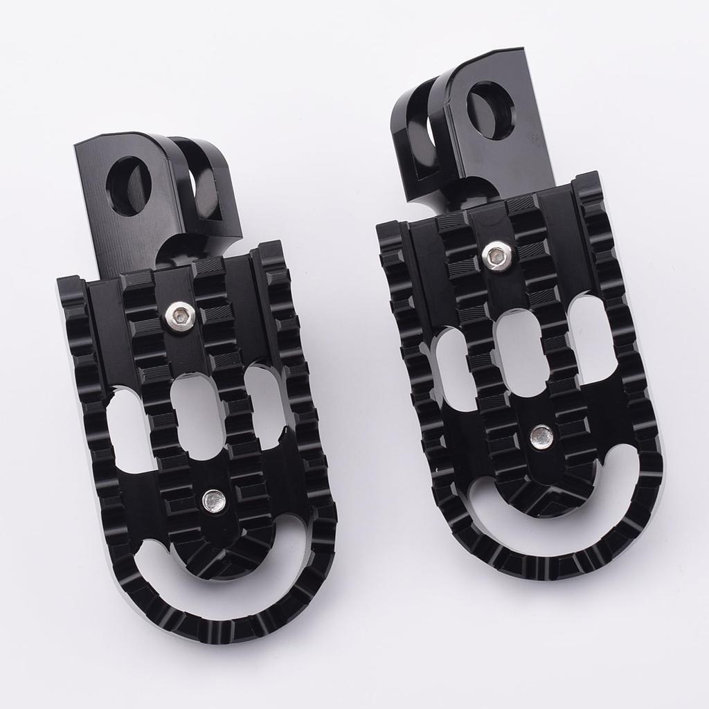 Verstellbares Motorrad-Trittbrett-Set für Kawasaki Eliminator/SE (24) ELIMINATOR400 (Schwarz)