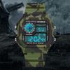 Men's Multifunctional Camouflage Waterproof Sports Watch - Seven-Color Luminous Fashion Square Design