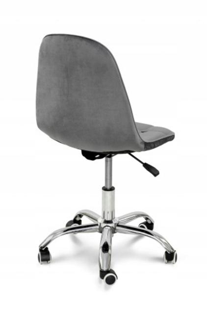 Office chair, swivel, for desk, office, adjustable VIENA velvet gray