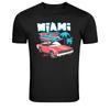 Miami Surf Car Beach Palm Trees Graphic T Shirt Florida Tee