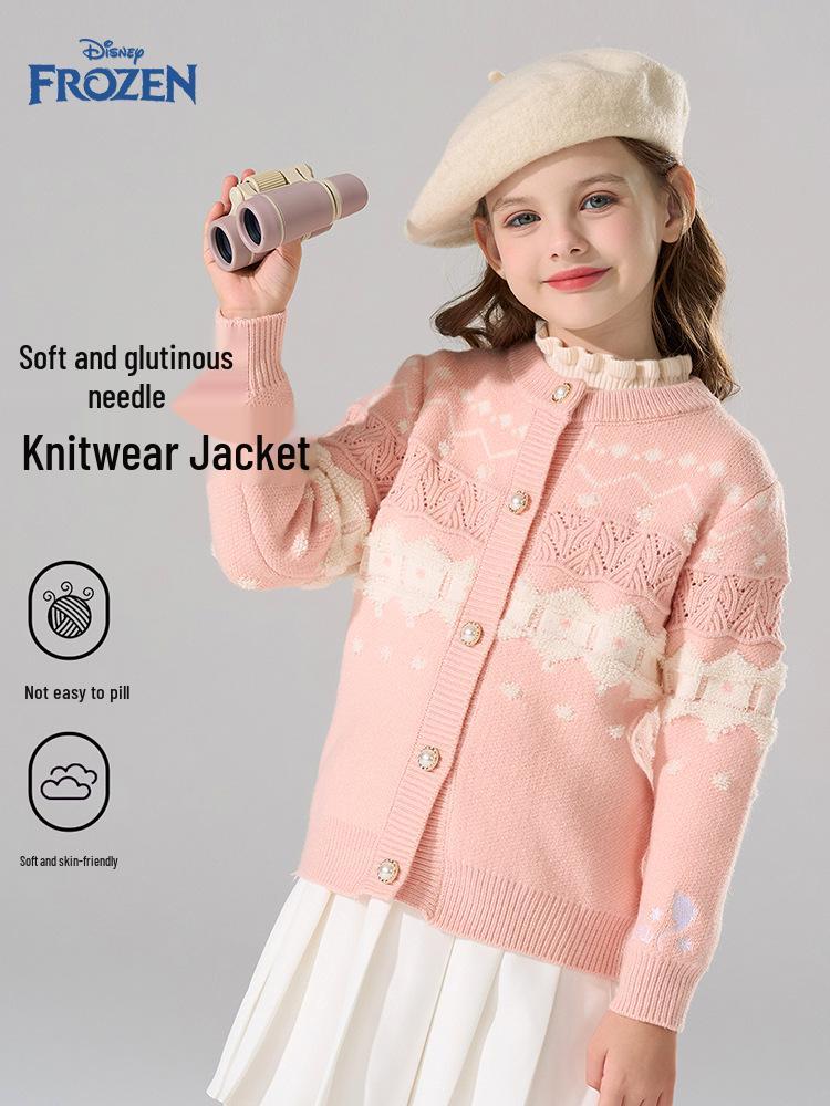 Casaco Cardigan de Malha para Meninas Disney - Primavera 2026 Manga Longa