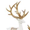 2Pcs Elk Resin Statue Decors Collection Resin Reindeer Sculpture Deer Figurine for Dining Room Desktop Farmhouse Bookshelf Desk