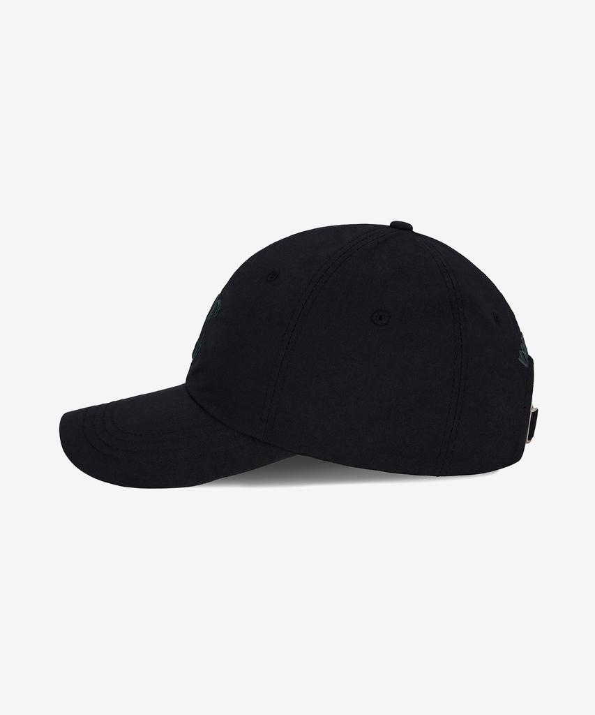 Bajal Va Curved Logo Nylon Ball Cap Black